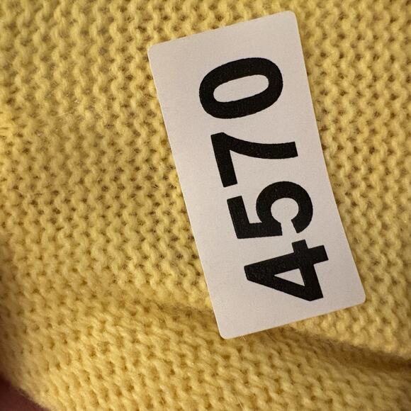 Y2K Old Navy Wool Blend Sweater Women Six Medium Butter Yellow Lambswool Angora - Picture 11 of 11